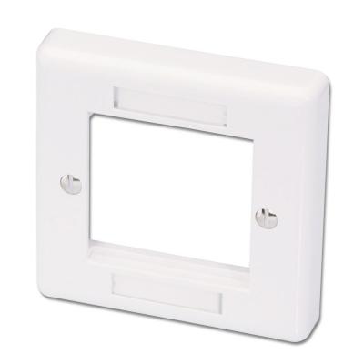 Single Gang Snap In Face Plate (2 Module) - White